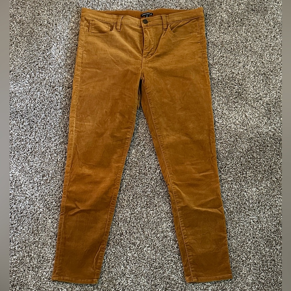 J. Crew Factory Camel Brown Corduroy Skinny Pants